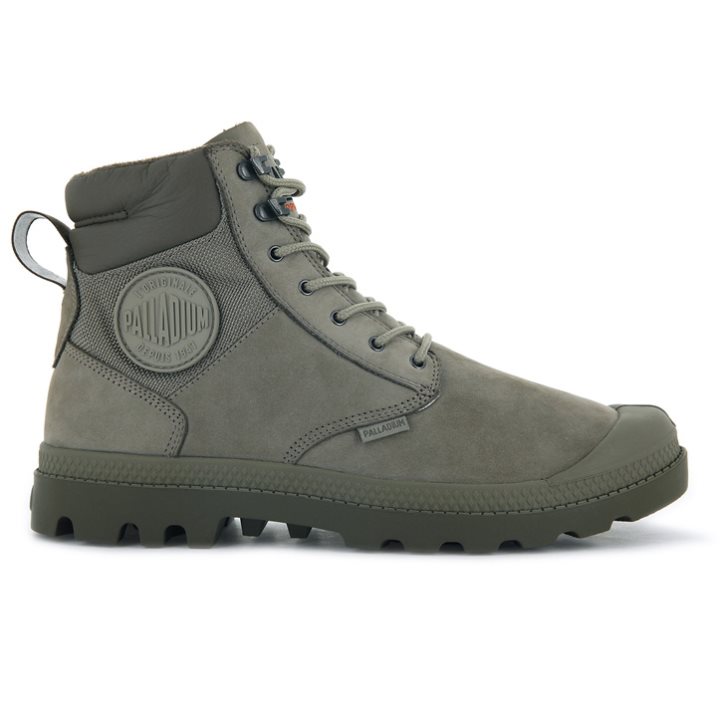 Dámské Boty Palladium Pampa Shield WP+ LUX Olivy Zelené | CZ OVN-09A